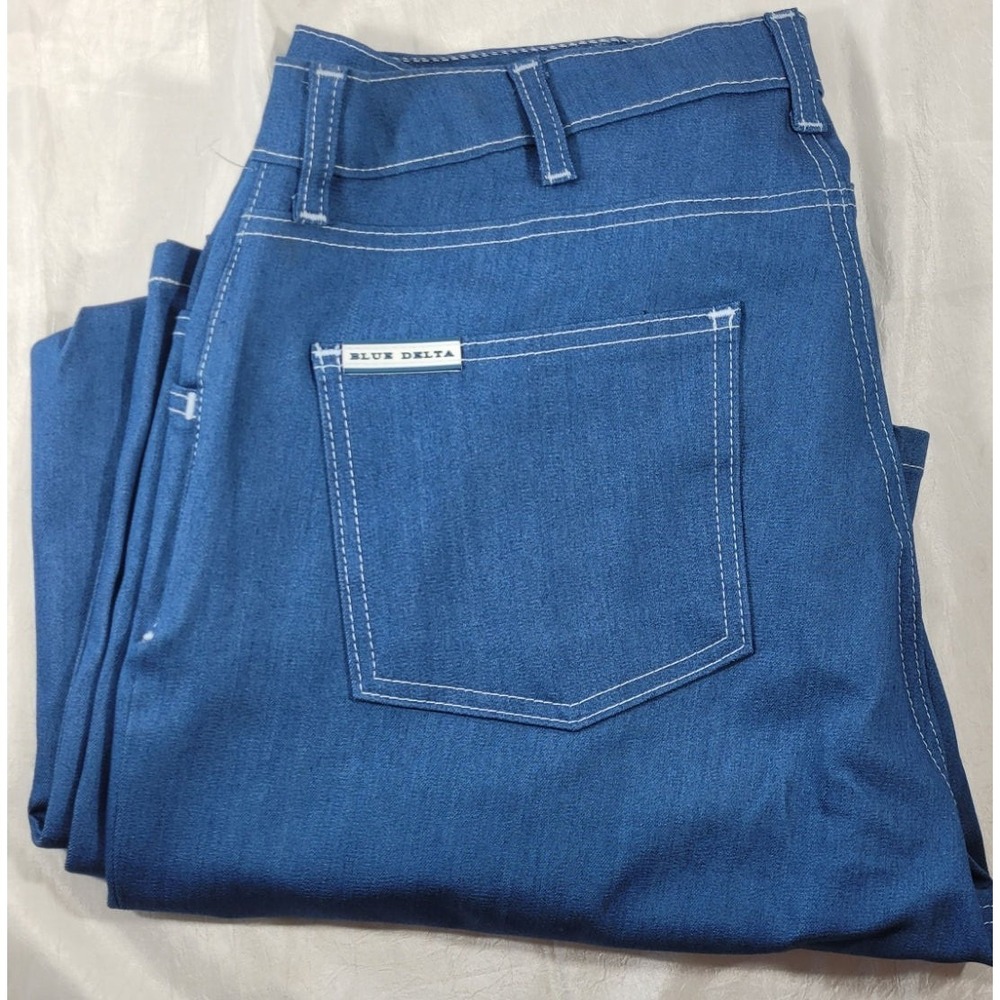 Blue Delta Tom James Straight Leg Stretchy Jeans Pants - Blue - 38.5Wx31L